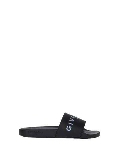 Givenchy Flat Sandals In Black Rubber