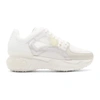Fendi Chunky Leather Low-top Trainers In White,grey