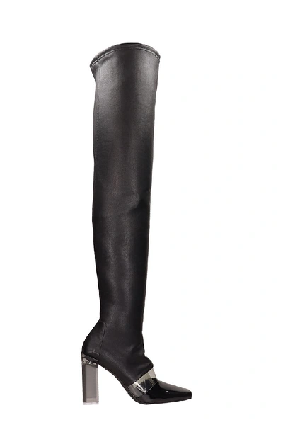 Arcosanti Patent Leather High Boots In Black