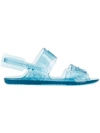 Off-white Zip Tie Jelly Sandal In Blue