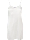 La Perla Silk Robe Mini Dress In White