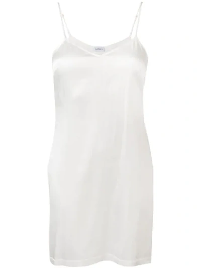 La Perla Silk Robe Mini Dress In White