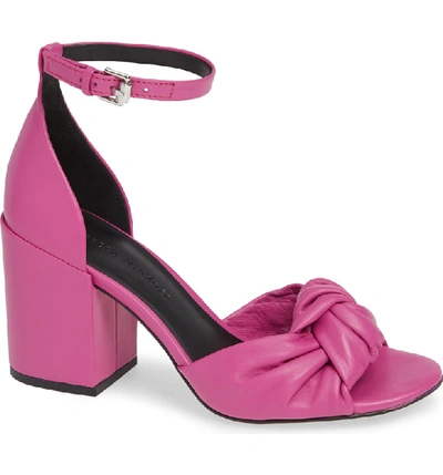 Rebecca Minkoff Women's Capriana Block-heel Sandals In Fuchsia Leather