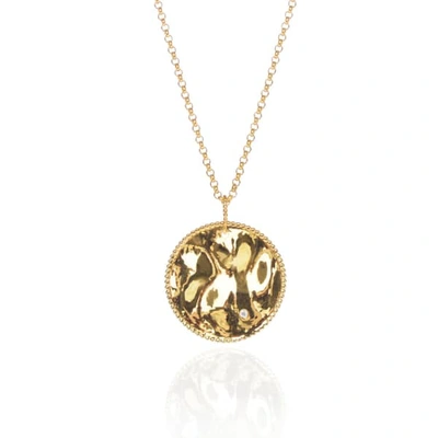 Sharon Mills London Vintage Medallion Diamond Pendant Gold