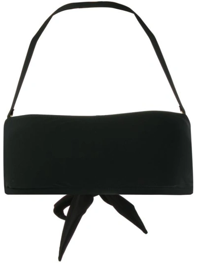 Tory Burch Solid Bandeau Bikini Top In Black