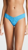 Hanky Panky Signature Lace Low Rise Thong In Laguna Blue