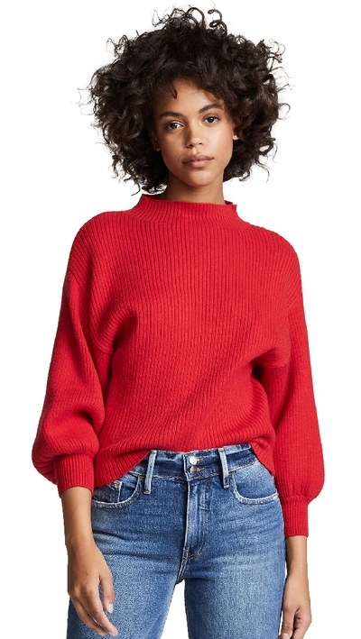 Line & Dot Alder Sweater In Red