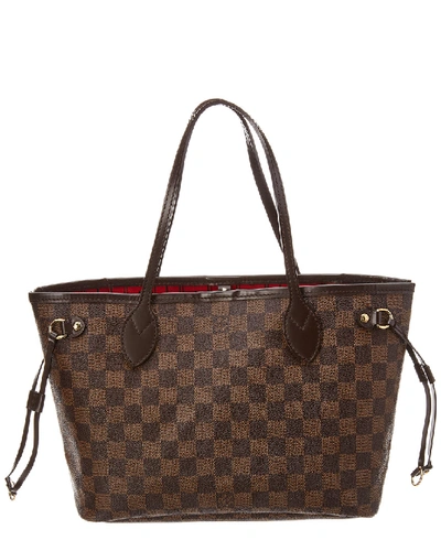Pre-owned Louis Vuitton Damier Ebene Canvas Neverfull Pm In Nocolor