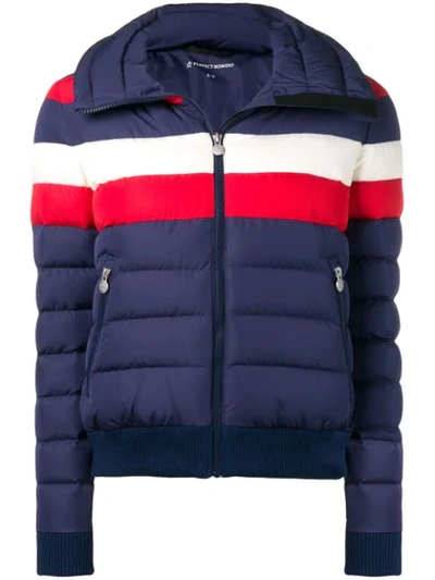 Perfect Moment Queenie Down And Feather-filled Ski Jacket In Navy Rainbow