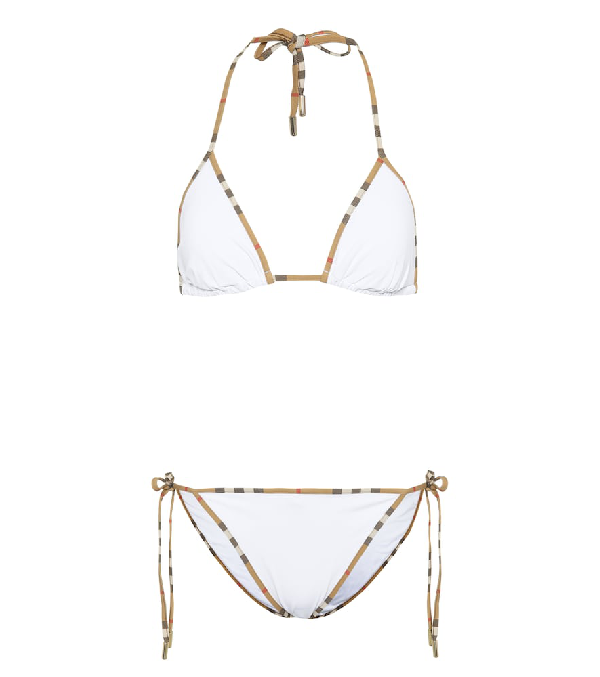 burberry vintage check triangle bikini