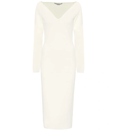 Stella Mccartney Knit Midi Dress In White