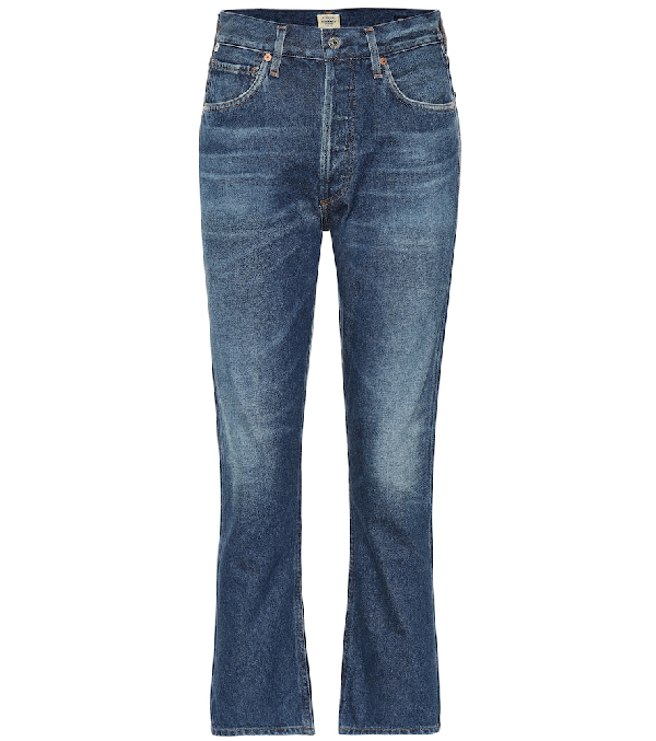 Citizens Of Humanity Charlotte Cropped High-Rise Jeans In Blue | ModeSens