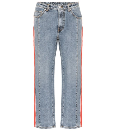 Alexander Mcqueen High-rise Straight Jeans In Blue