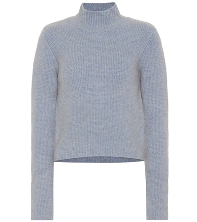 Diane Von Furstenberg Cotton And Wool-blend Sweater In Blue