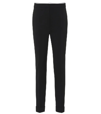 Stella Mccartney High-rise Skinny Stretch Wool Pants In Black