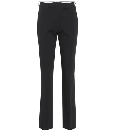Etro Cropped Mid-rise Straight Pants In Black