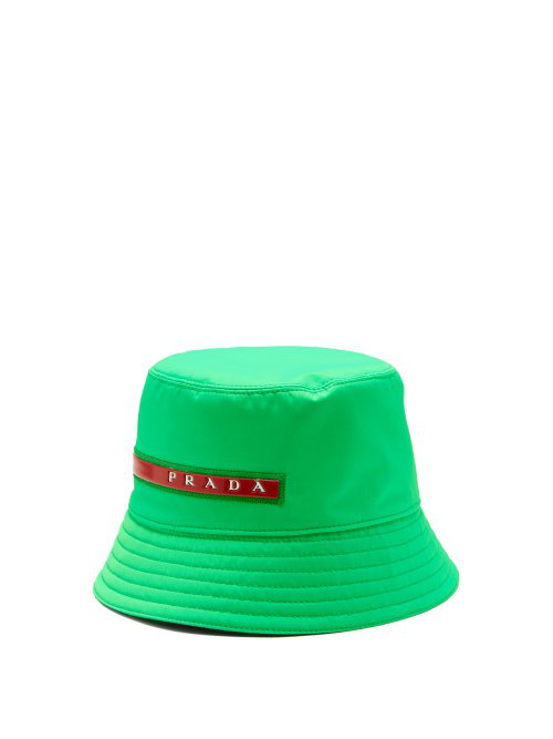 prada bucket hat green