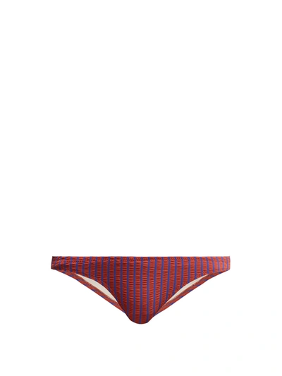 Solid & Striped The Paloma Bikini Briefs In Riad Seersucker