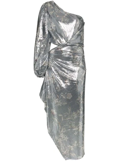 Johanna Ortiz Women's Glassy Orchid One-shoulder Sequin Dress In Grey