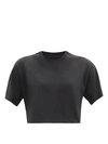 Hanes X Karla The Baby Cotton Cropped T-shirt In Black
