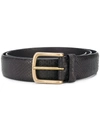 Anderson's Pebbled Leather Belt In Black