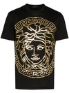 Versace Medusa Motif Print T-shirt In Black