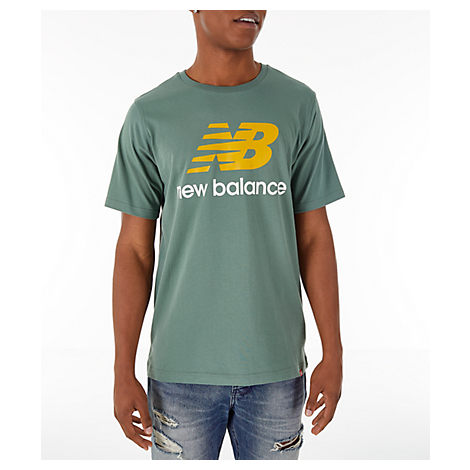 New Balance Men S Essentials Stacked Logo T Shirt Green Modesens