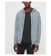 Allsaints Brace Cotton-jersey Hoody In Charcoal Marl