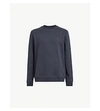 Allsaints Raven Cotton-fleece Sweatshirt In Merchant Ink M