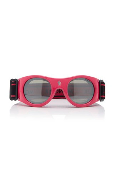 Moncler Round-frame Ski Goggles In Pink