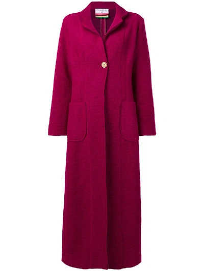 Daniela Pancheri Long Single-breasted Coat - Pink