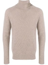 Drumohr Roll Neck Sweater - Brown