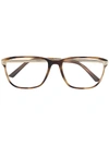 Cartier Square Frame Glasses - Brown