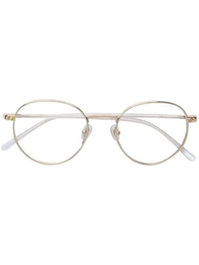 Snob Round Frame Glasses In White
