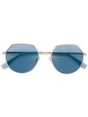 Fendi Round Frame Sunglasses In Blue