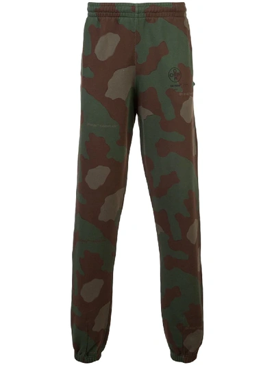 Off-white Camouflage Print Track Pants - Green