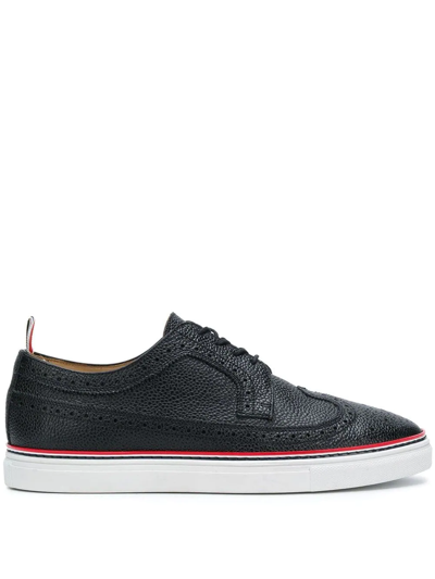 Thom Browne Contrast Cupsole Longwing Brogues In Black