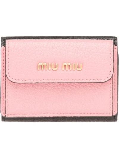 Miu Miu Colour Block Billfold Wallet - Pink