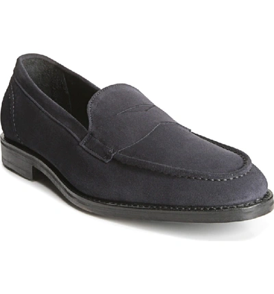 Allen Edmonds Mercer Penny Loafer In Dark Navy Suede