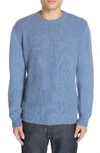 Eidos Waffle Knit Cashmere Crewneck Sweater In Light Blue
