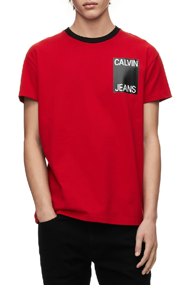 calvin klein ringer t shirt