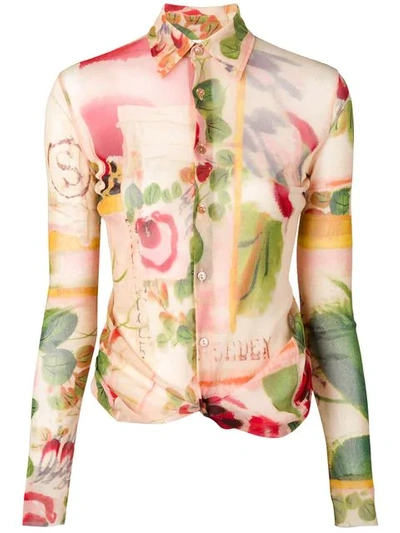 Jean Paul Gaultier Vintage Floral Print Shirt - Neutrals
