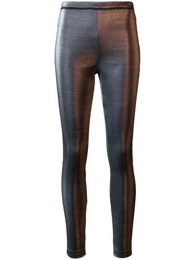 Pre-owned Jean Paul Gaultier Vintage 1993 Shine Effect Leggings In Blue