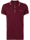 Diesel Embroidered Logo Polo Shirt In Red