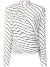 Msgm Glitter Striped Blouse - White