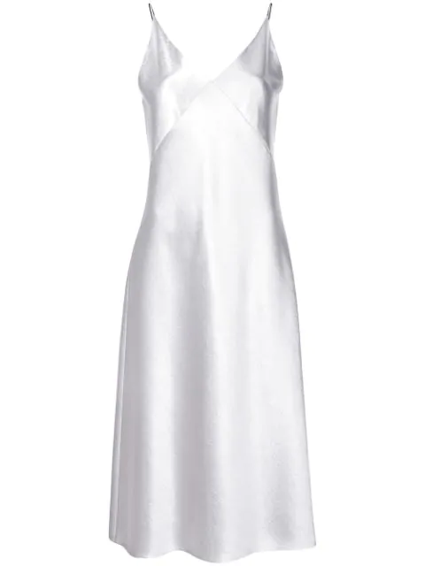 vince v neck bias dress