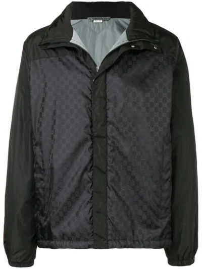 Gucci Gg Print Padded Jacket In Black