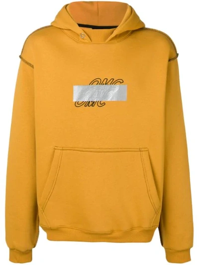 Omc Embroidered Logo Hoodie - Yellow