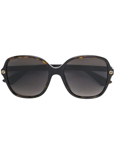 Gucci Eyewear Oversized Sunglasses - Brown In Brown