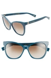 Marc Jacobs 56mm Cat Eye Sunglasses In Blue